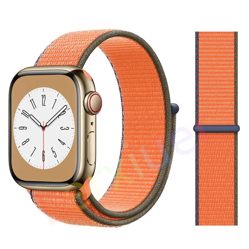 Nylon Schlaufenarmband für Apple Watch alle Serien und Größen