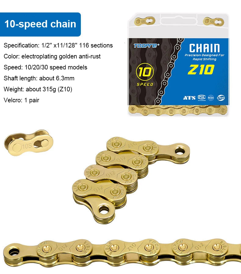 Langlebige MTB-Kette mit Rostschutz, 6-12-fach kompatibel, 11 Abschnitte