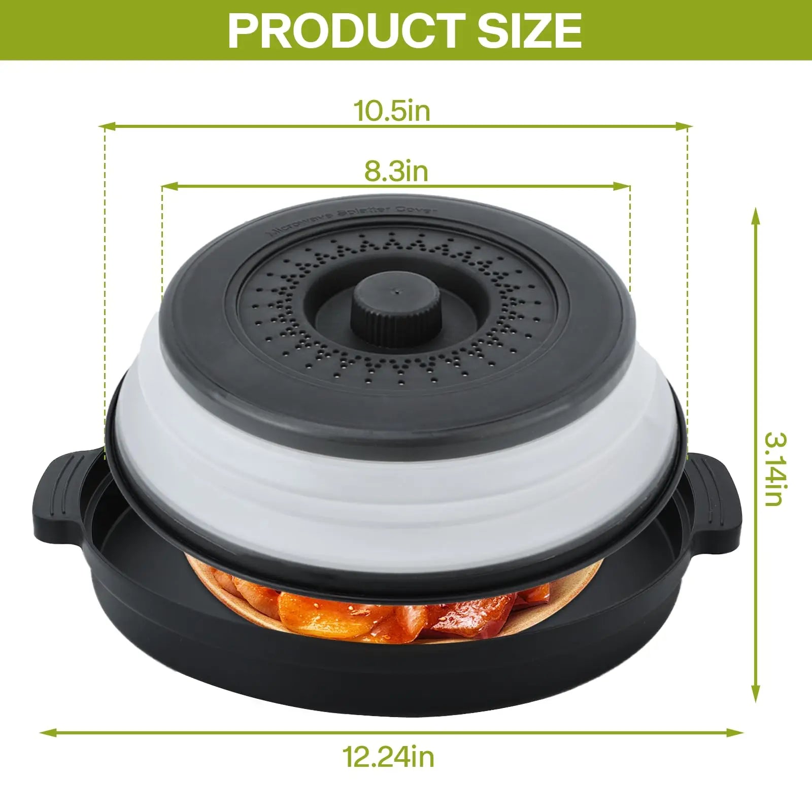 Praktischer faltbarer Spritzschutz und Dämpfsieb für die Küche