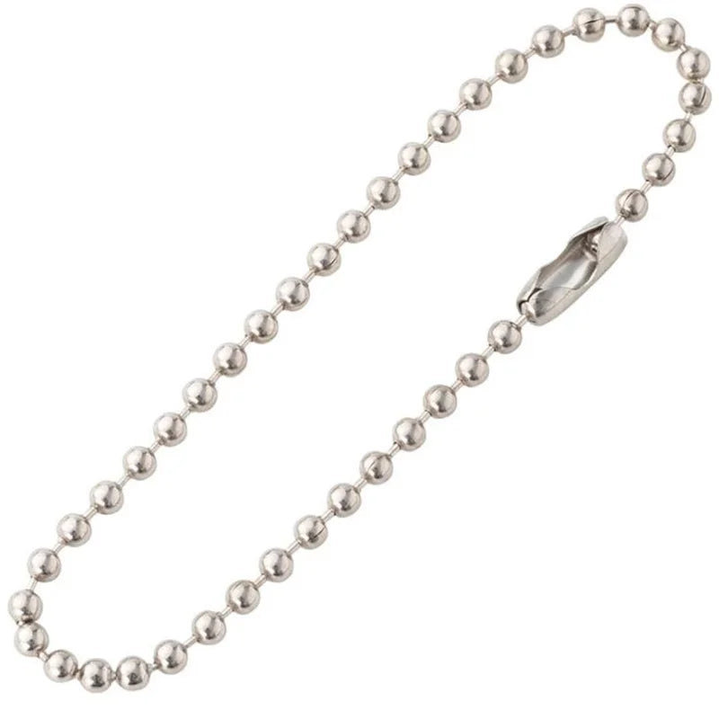 50-teilig Edelstahl-Kugelperlenkette für DIY-Schmuck - Schlüsselanhänger