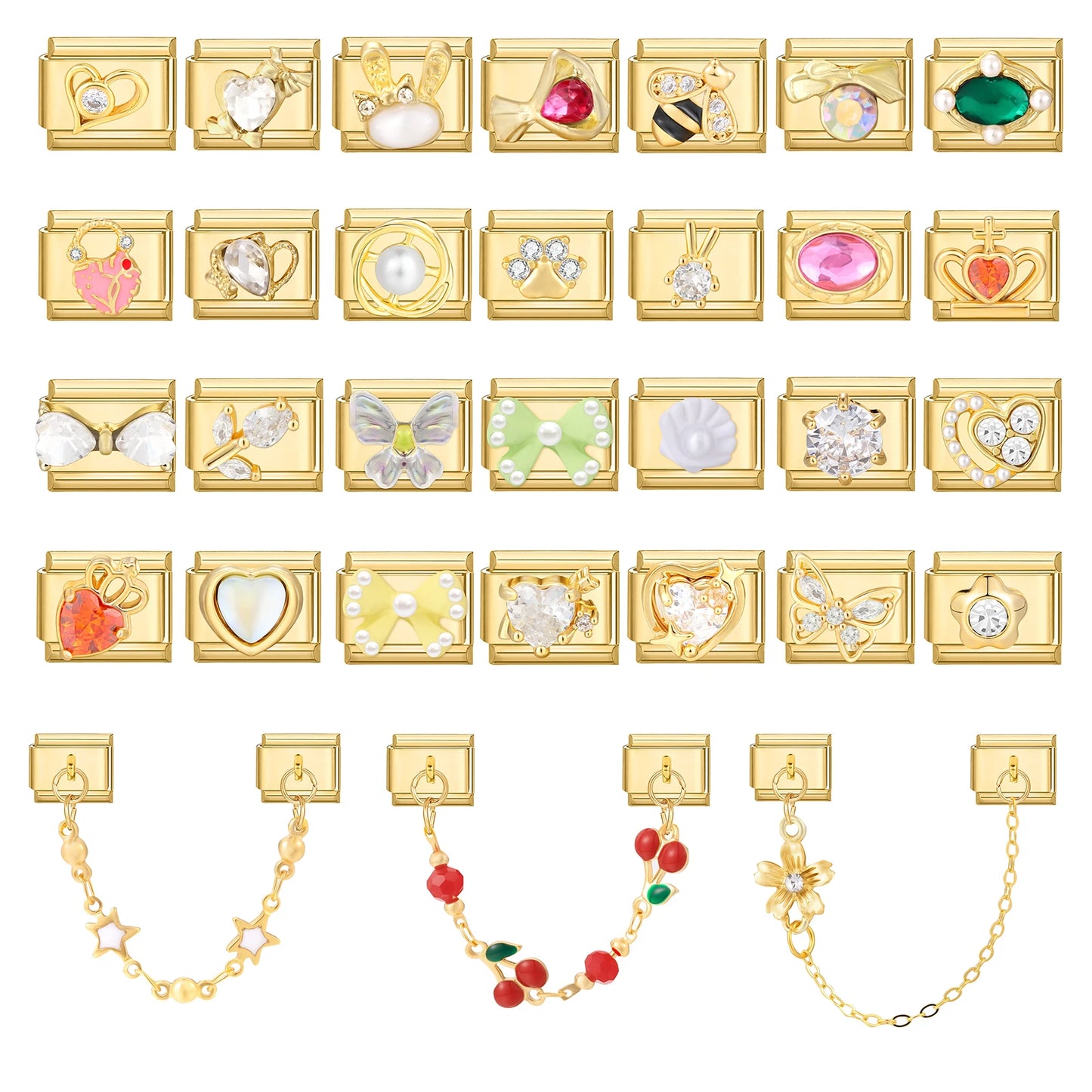 Elegantes Edelstahl Charm Armband mit Zirkon für Frauen