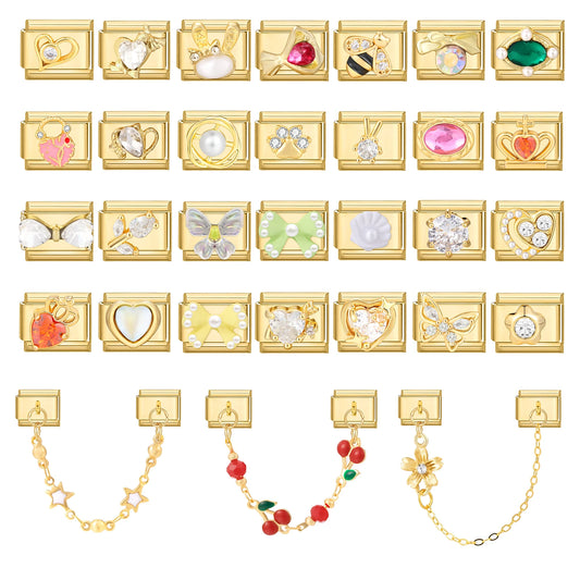 Elegantes Edelstahl Charm Armband mit Zirkon für Frauen