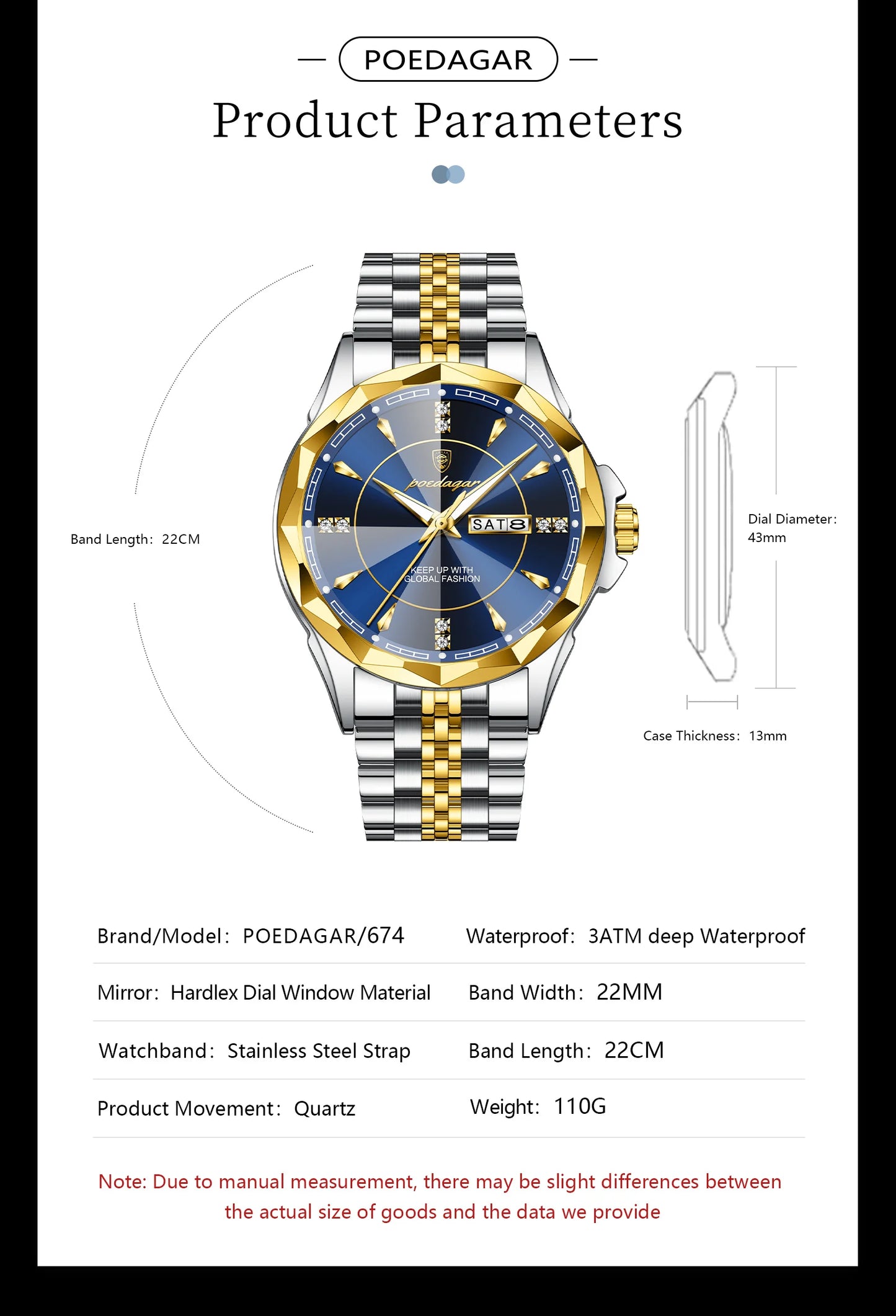 Luxus Herren Quarzuhr Wasserdicht Edelstahl Business Armbanduhr