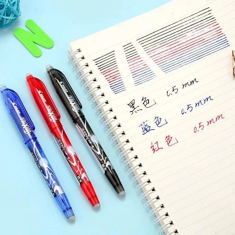 Löschbarer Gelstift 0,5 mm mit blauer, schwarzer - roter Tinte für Büro - Schule