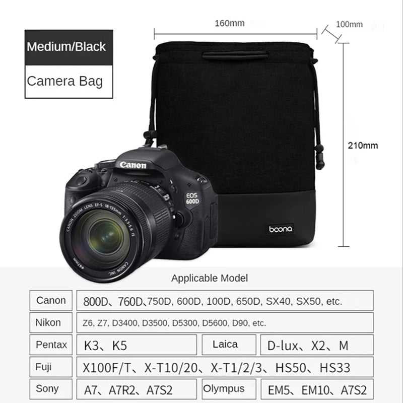 Wasserdichte Kameratasche mit Kordelzug für spiegellose Kameras-Yabubest - Home & More