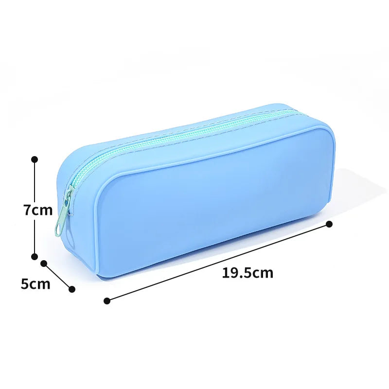 Großkapazität Silikon Bleistift Etui Unisex Einfarbig Kreativ