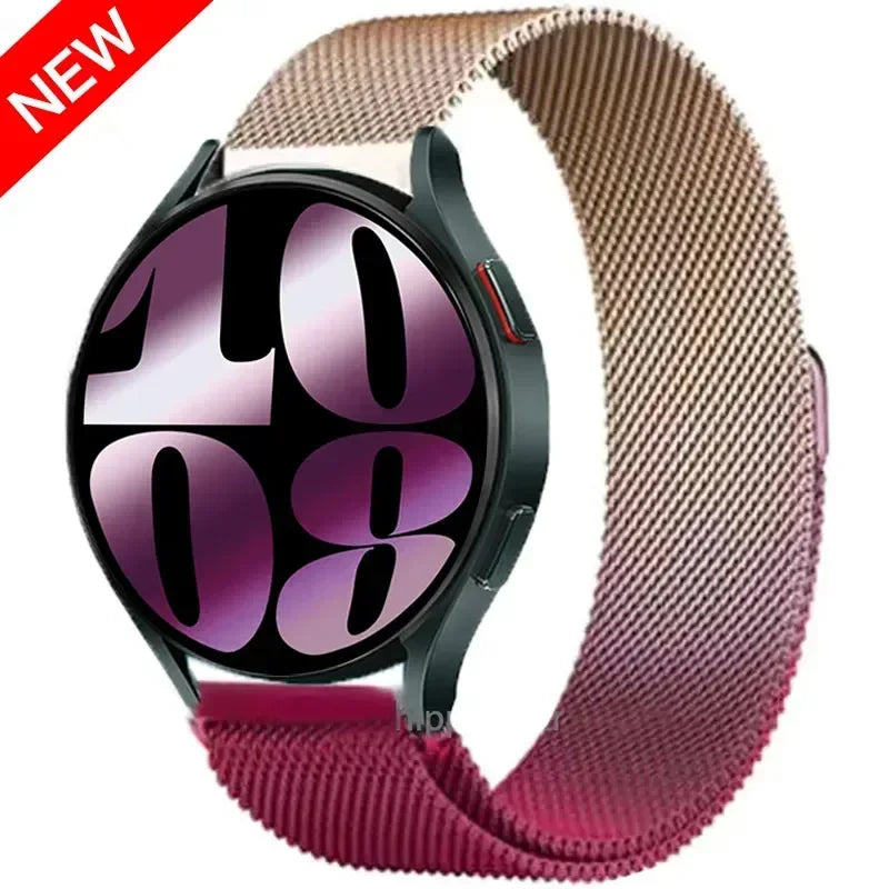 Elegantes 20/22mm Milanese Loop Magnetarmband aus Edelstahl – Unisex - Verstellbar