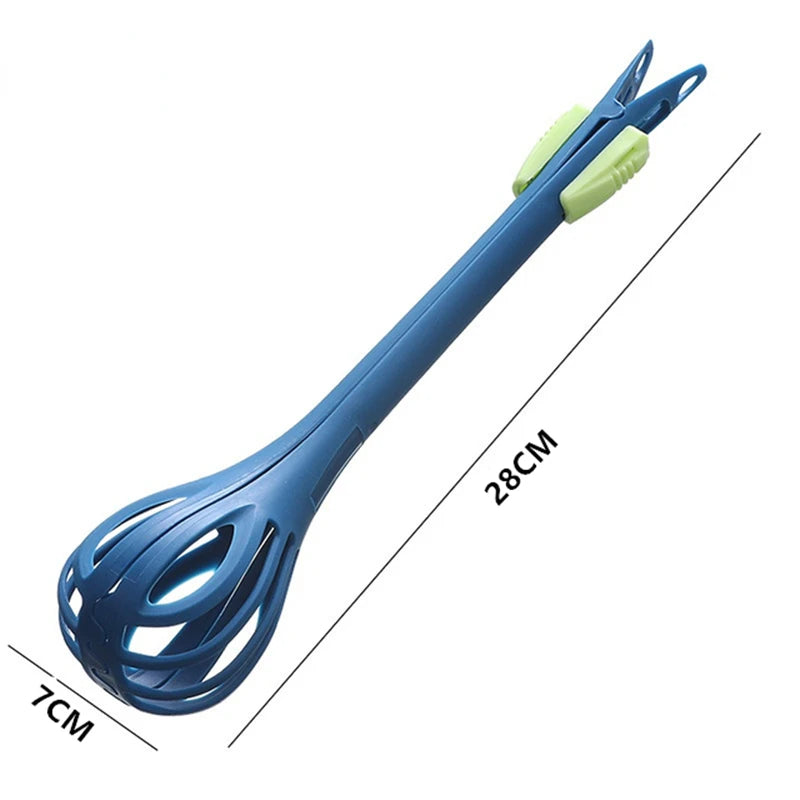 Multifunktionaler manueller Schneebesen und Küchenzange aus Kunststoff