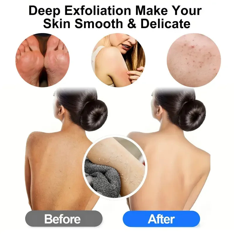 Sanftes Doppelseitiges Körperpeeling mit Nylon Netz Gurt