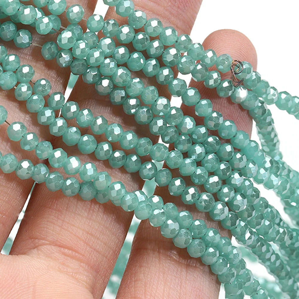 120 Kristall Glas Rondelle Perlen - Facettierte Spacer Perlen-Yabubest - Home & More