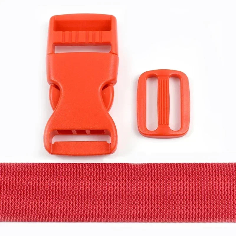 Nylon Gurtband Set 20/25mm Kunststoff Seitenverschluss Tri-Glide Schnallen DIY