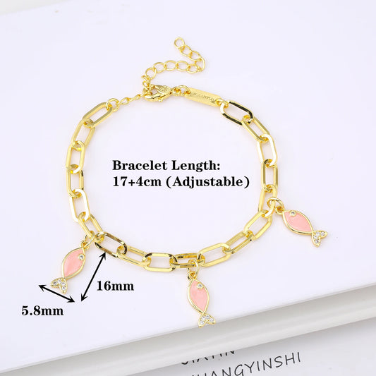 Kupfer Armband mit Zirkon – Elegantes Geschenk für Frauen