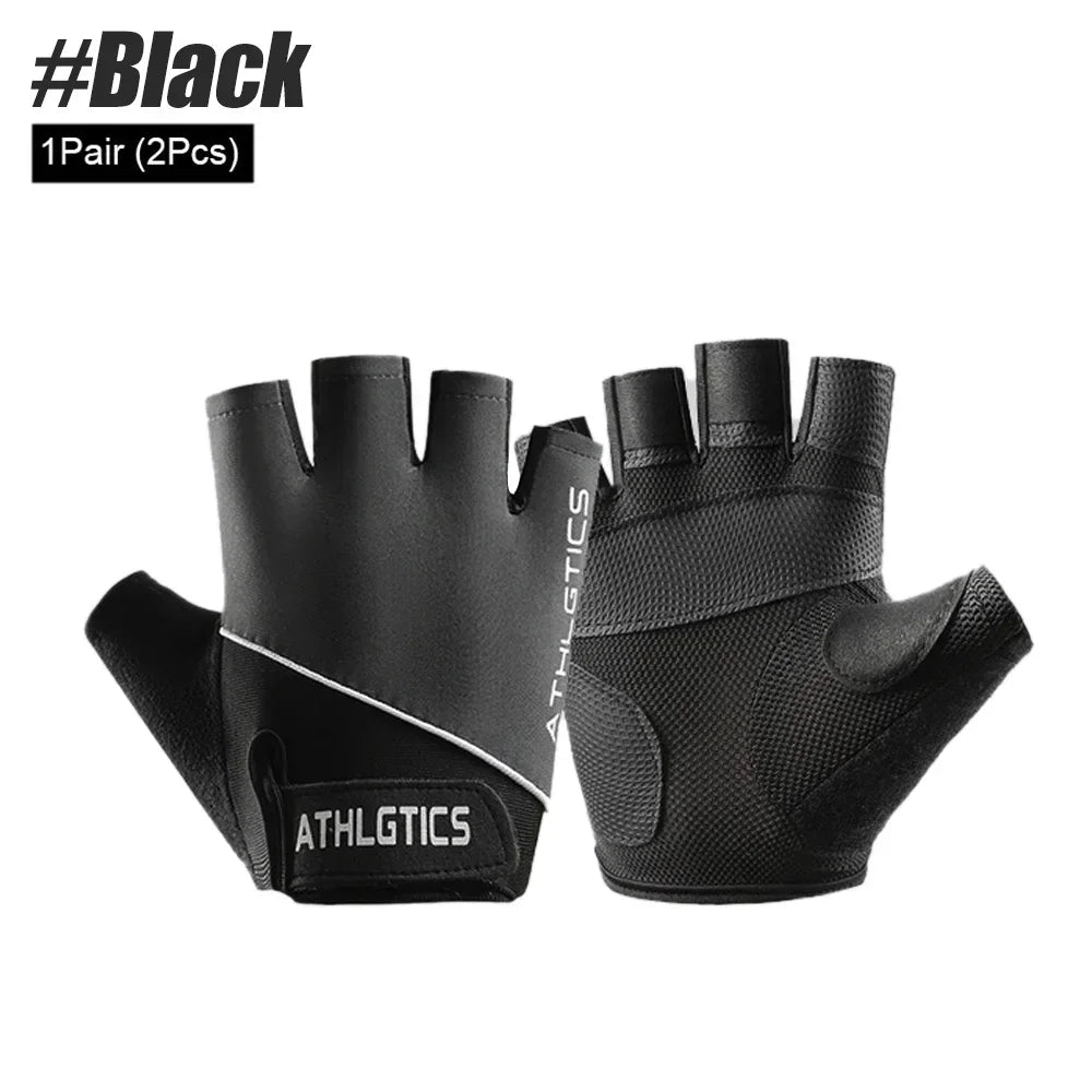 Atmungsaktive fingerlose Fahrradhandschuhe für Herren und Damen Training