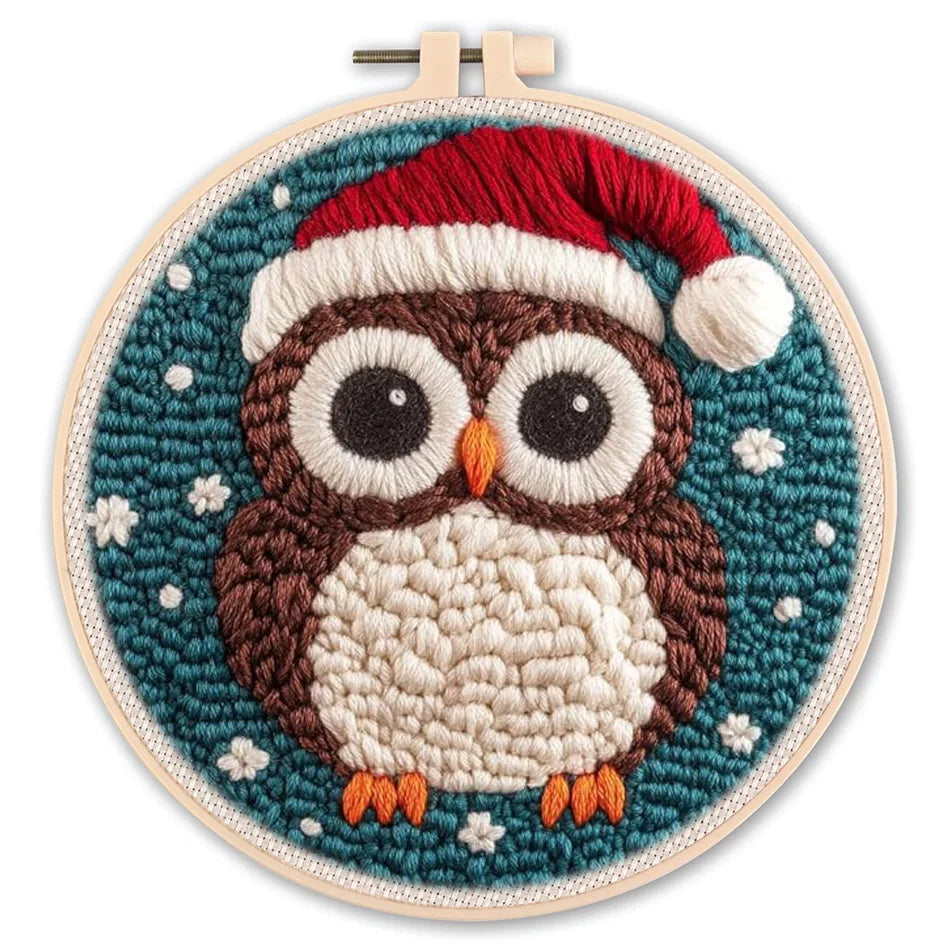 Einfaches Punch Nadel Stickerei Starter Kit mit Tiermotiven