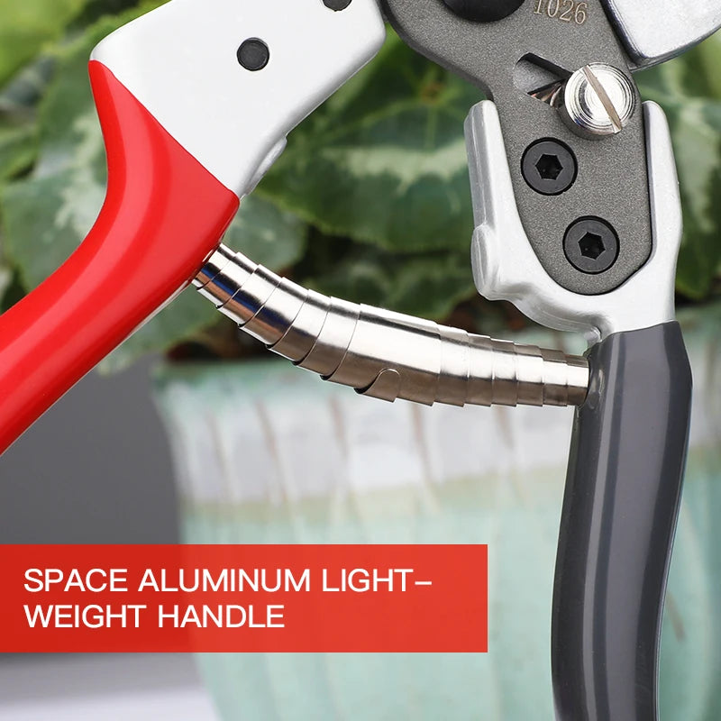 Beschneidungsschere für Gartenarbeit lang mit rutschfestem Griff Metall