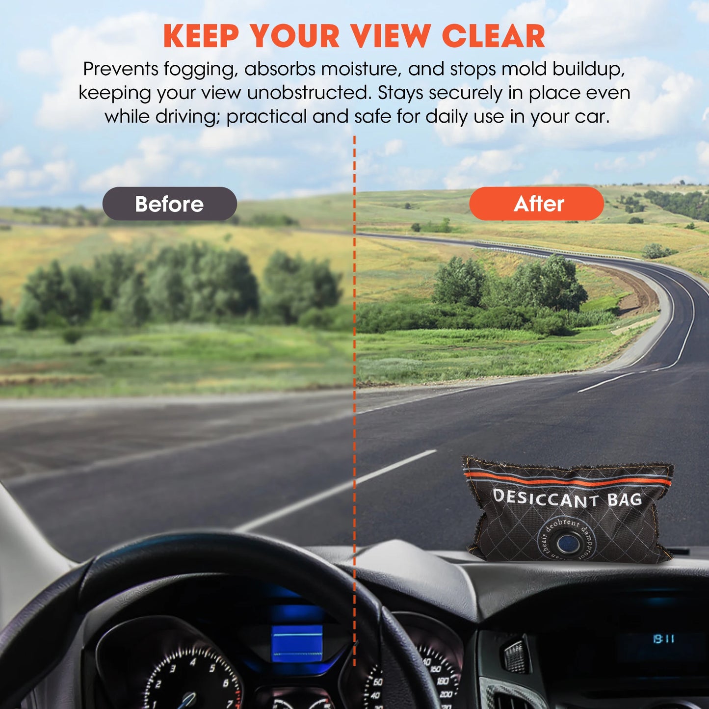 Wiederverwendbarer Auto-Luftentfeuchter Feuchtigkeitsabsorber Silikagel Beutel