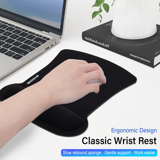 Ergonomisches Mauspad mit Memory-Schaum Handgelenkstütze rutschfest 250x205mm