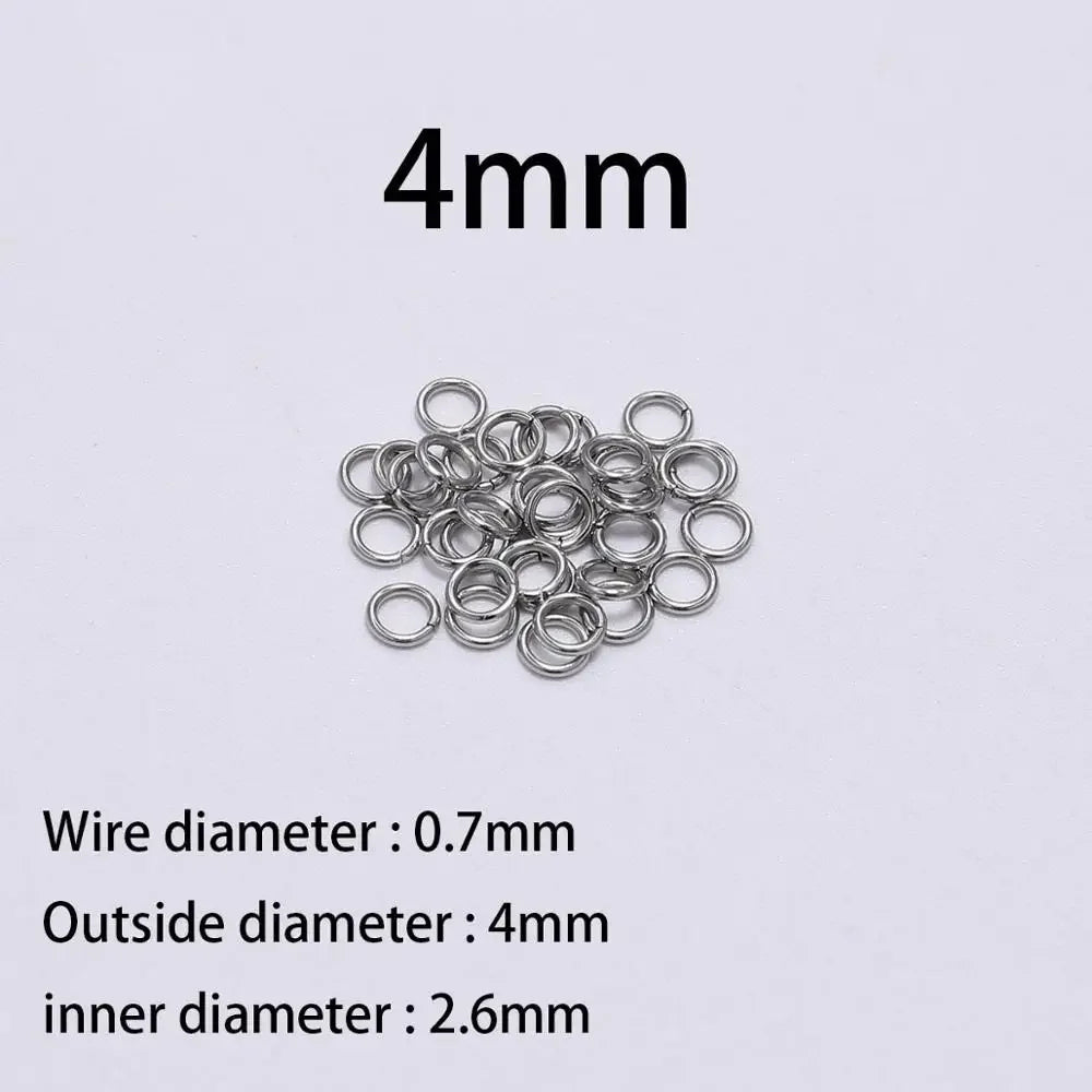 Edelstahl Spaltringe 3-25 mm offene Biegeringe 30-200 Stück DIY Schmuck