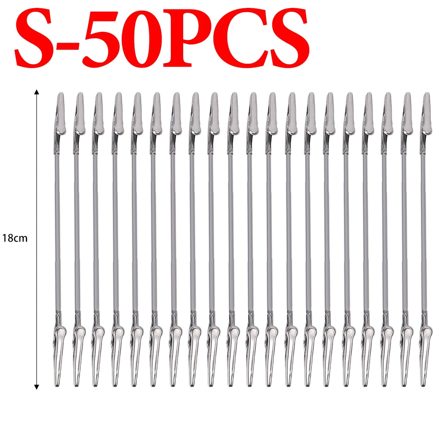 50 Stück Doppelköpfige Flexible Metall Clips Edelstahl Krokodil Clips