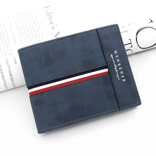 Schlanke kurze Herren Brieftasche aus PU Leder mit Kartenhalter und Münzfach