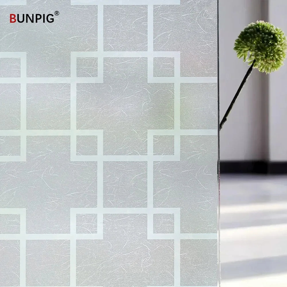BUNPIG Fensterfolie Sichtschutz & UV-Schutz | Selbstklebend & Mattiert
