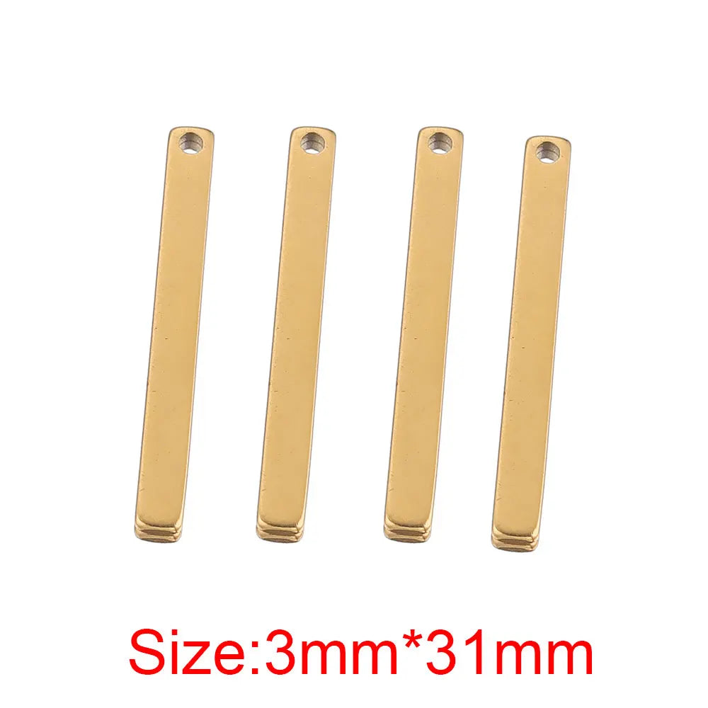 20 Stück Edelstahl Gold Rechteck Charm Connector für Schmuck DIY