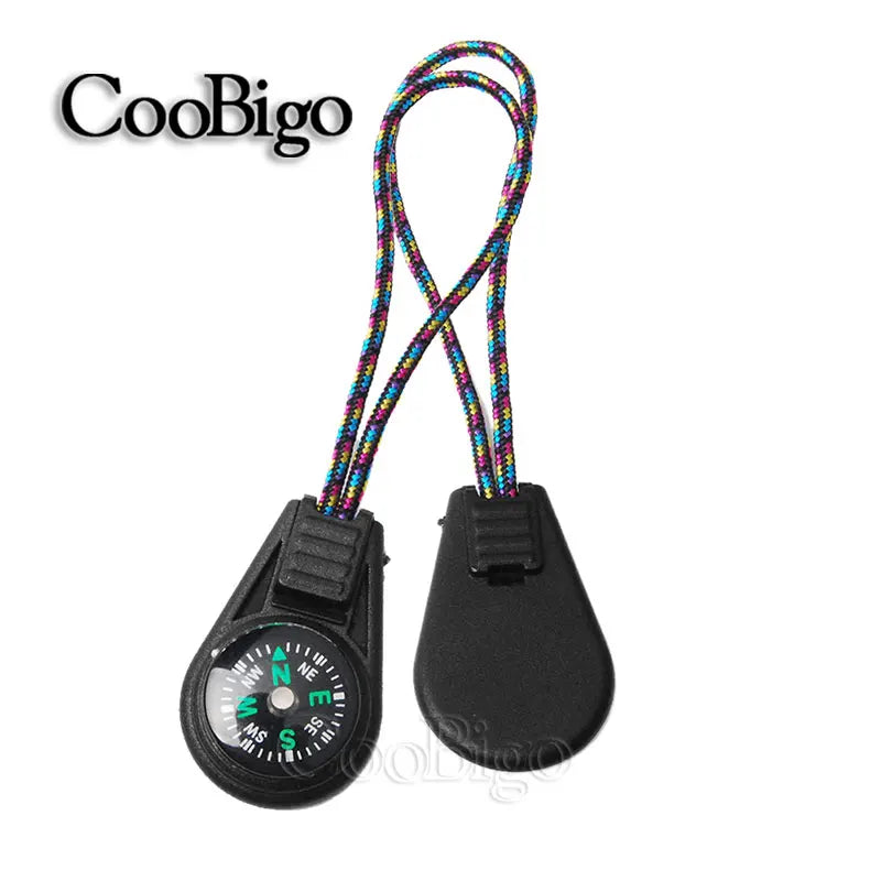 Mini Survival Kompass Schlüsselanhänger mit Reißverschluss für Outdoor Camping