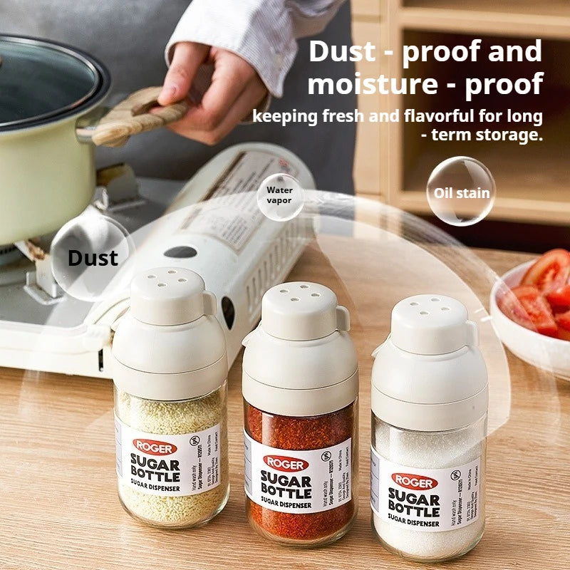 250 ml Multifunktions Gewürzstreuer Salz- und Zuckerspender Glas