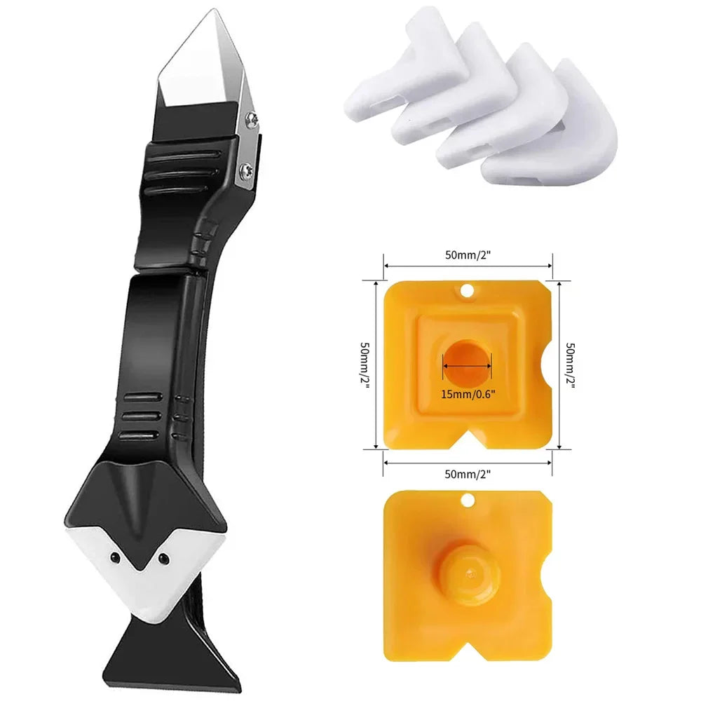 5in1 Silikon Schaber Rakel Multitool zum Kleber Entfernen und Abdichten