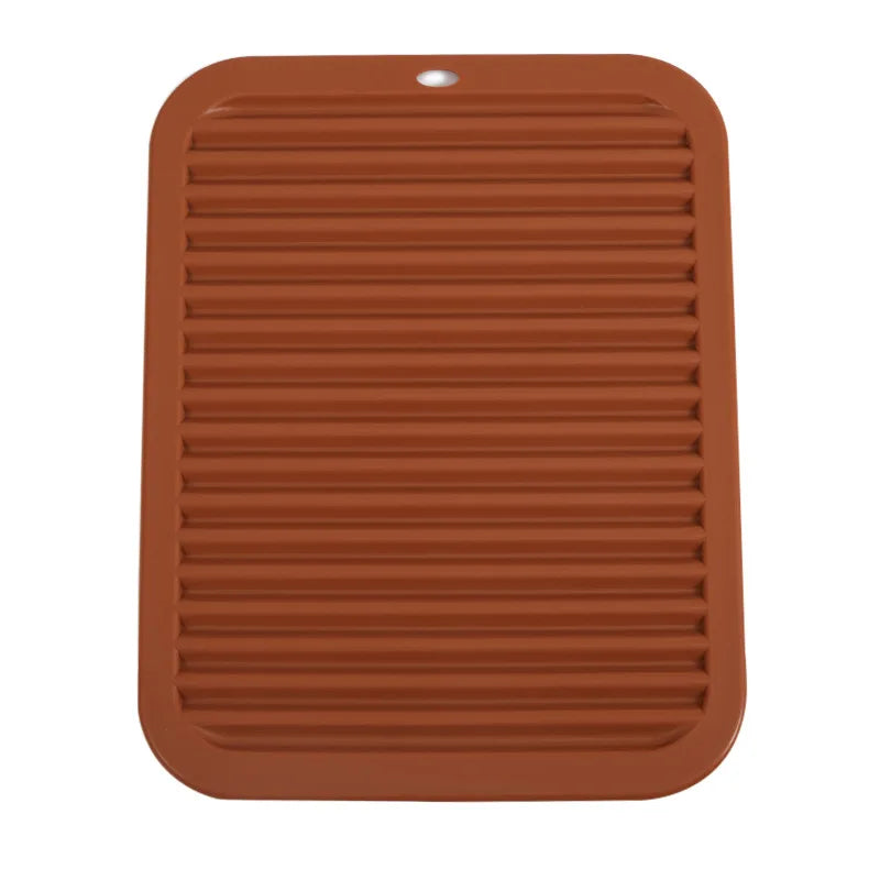 Kieselgel Ablaufpolster aus Bambus rutschfest Wärmeisolierung Küche