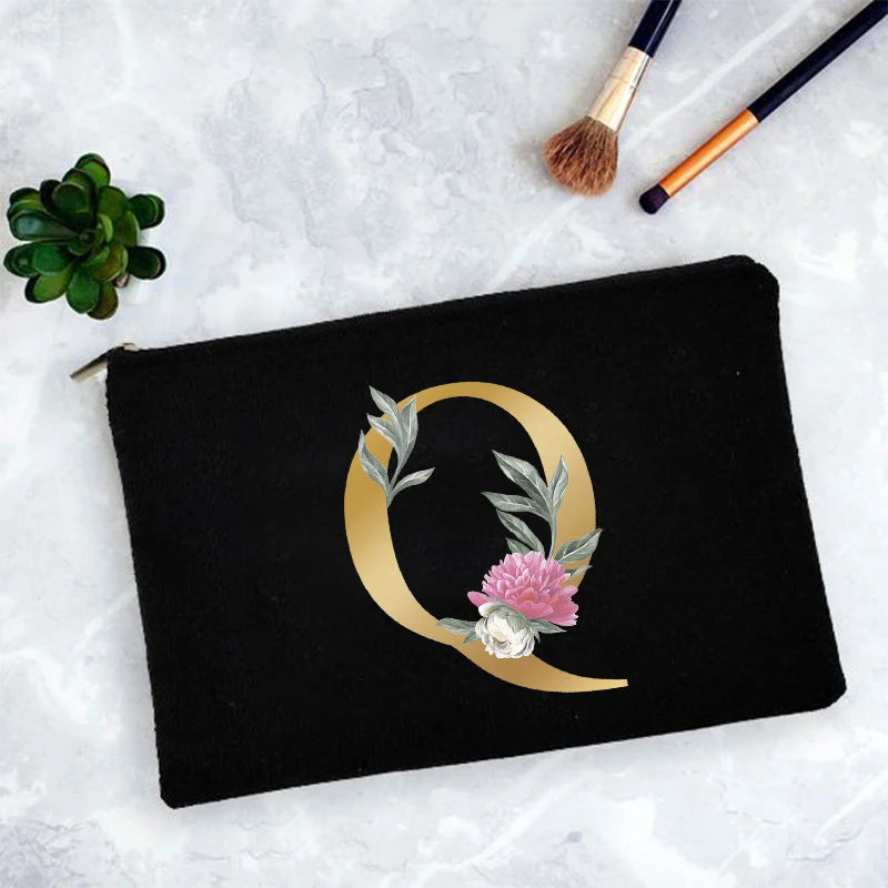 Florale Kosmetiktasche mit Reißverschluss für Damen und Brautjungfern