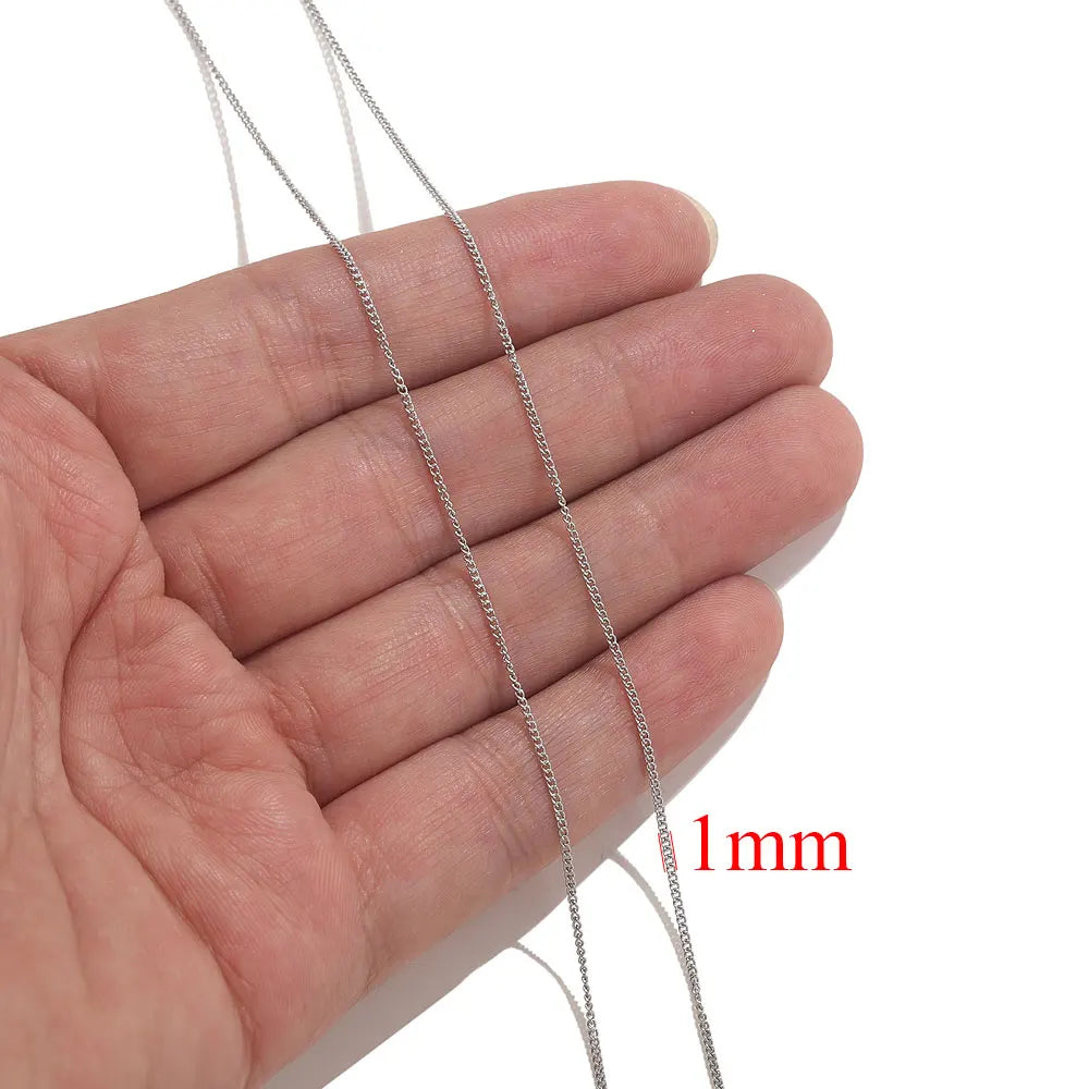 2 Meter Edelstahlkette für DIY Schmuckherstellung mit Goldbeschichtung