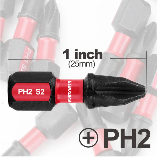 PH2 Kreuzschlitz Schlagschrauber Bit Set - Magnetisch S2 Stahl - 20+ Teile