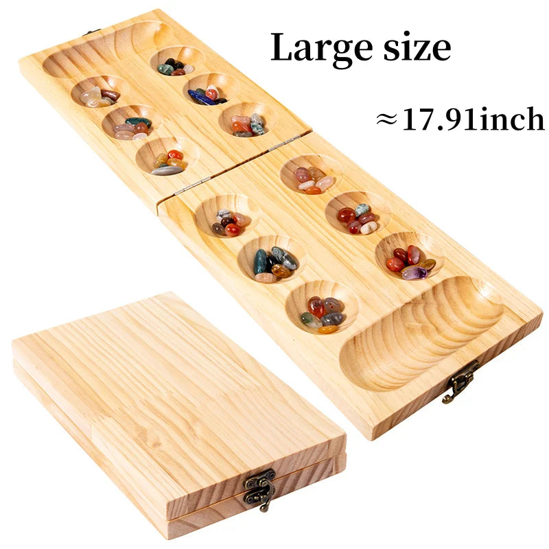 Authentisches Holz-Mancala Brettspiel – Handgefertigt, Traditionell und Zeitlos