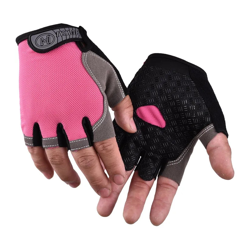 Unisex Halbfinger Fahrradhandschuhe atmungsaktiv rutschfest MTB Sommer