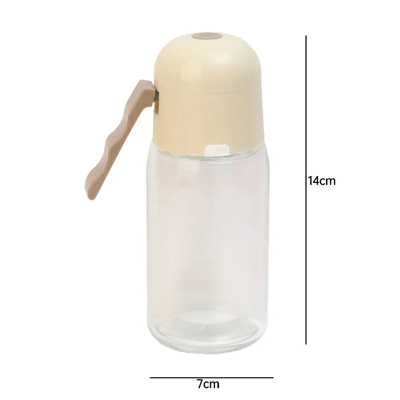 Glas Gewürzflasche mit Push-Salzspender 7x7x14cm Pfefferstreuer Küche