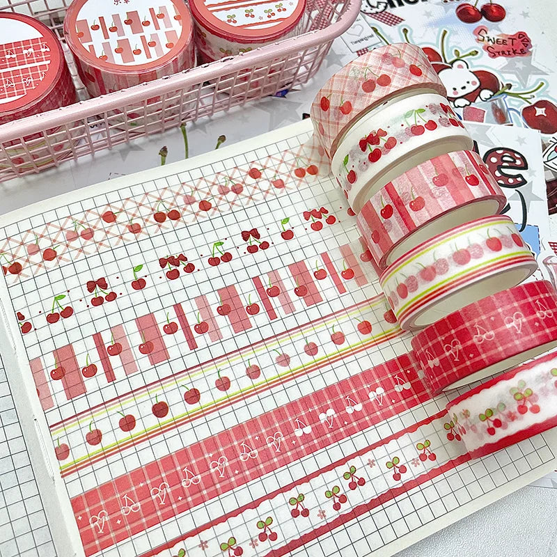 6-teiliges Obst Motiv Washi Tape Set für kreative Bastelideen