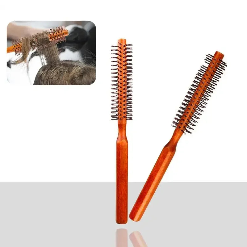 Runde Haarbürste Mit Natürlichen Borsten Für Lockiges Haar Und Styling