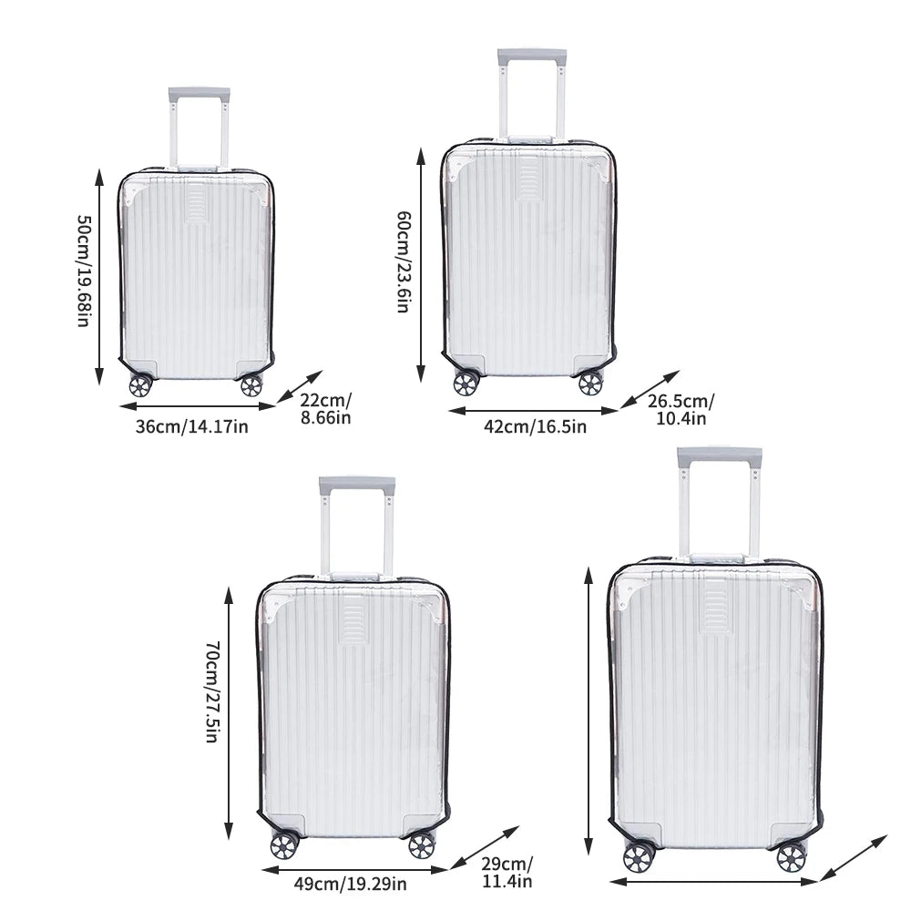 Transparente Gepäck Schutzhülle Wasserdicht Staubschutz Reise Zubehör
