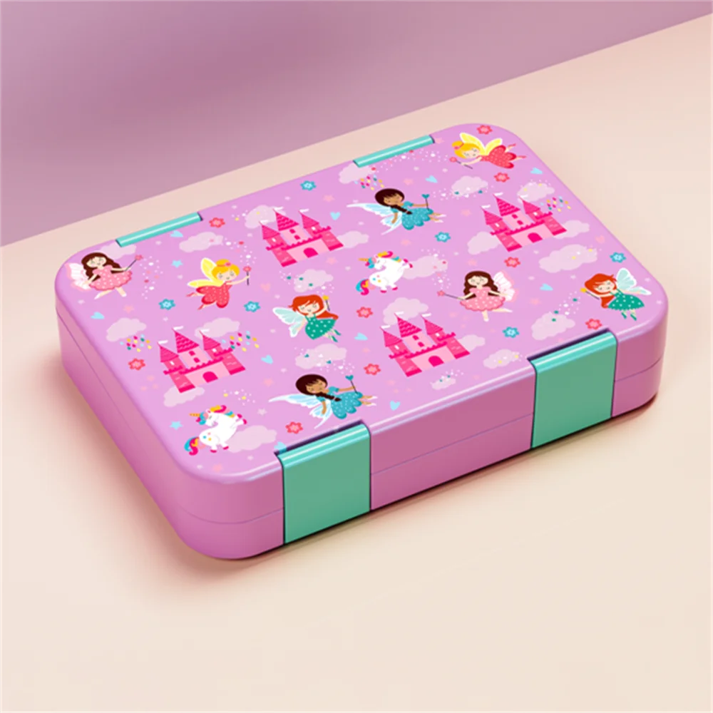 Niedliche Kinder Bento Box: 2-fach, Mikrowellengeeignet, Auslaufsicher