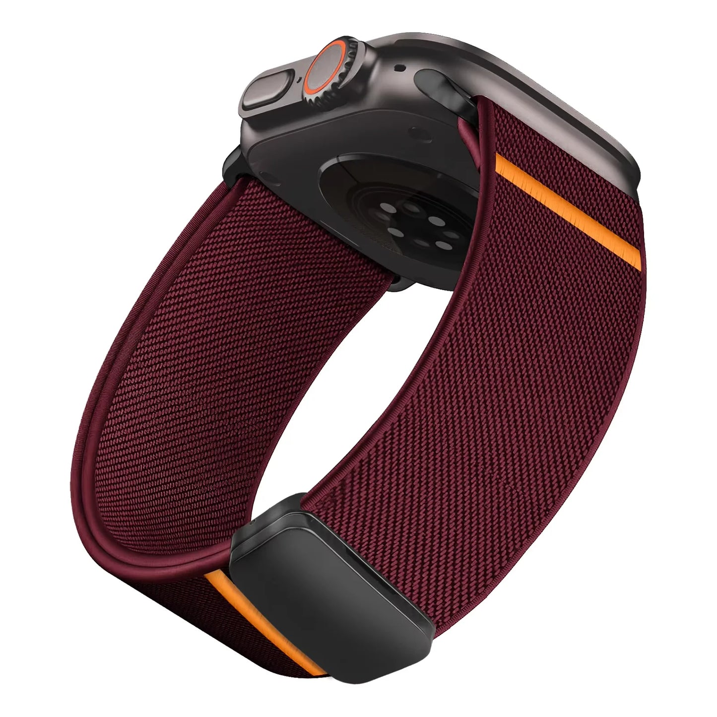 Magnetisches Nylonarmband kompatibel mit Apple Watch Größen 38 bis 49 mm