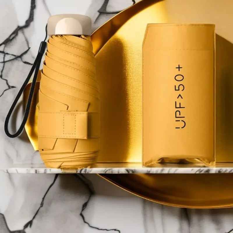 Ultraleichter Kompakter Damen Taschenschirm UPF50+ UV-Sonnenschutz Allwetter