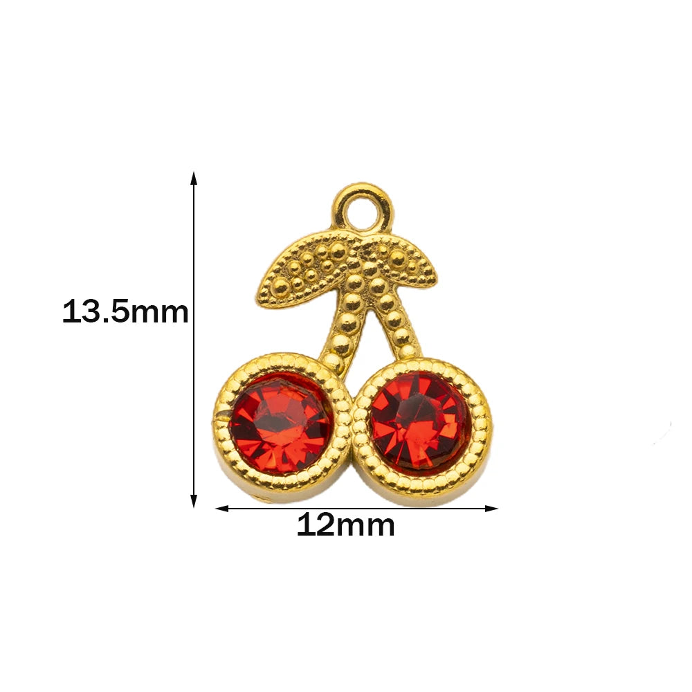 5er Set Edelstahl Charms Gold für Schmuckherstellung DIY Zubehör
