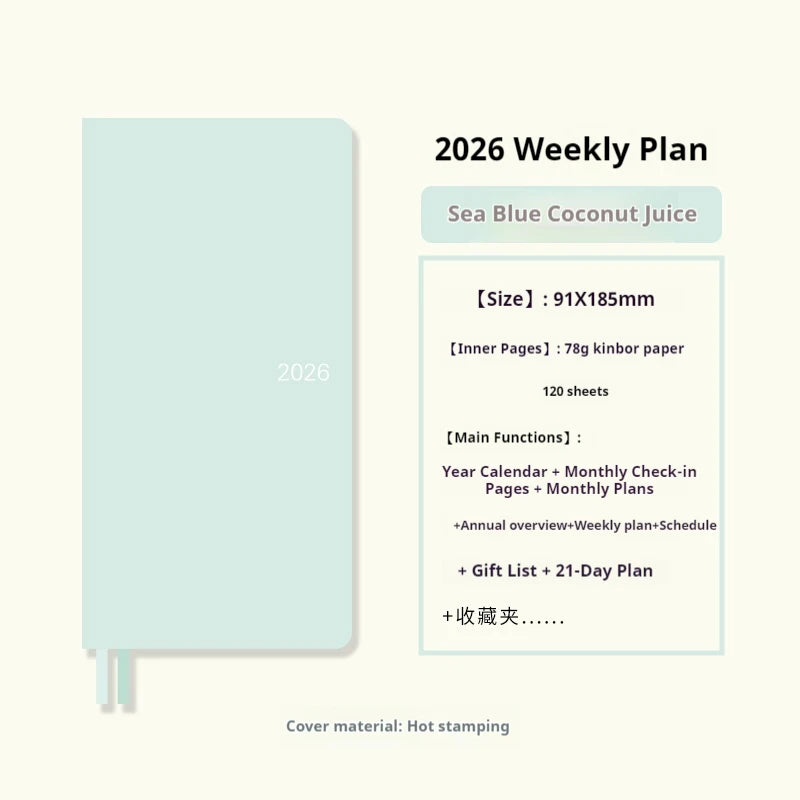 Wochenplaner 2026 Taschenformat – Wochenplan Notizbuch-Yabubest - Home & More