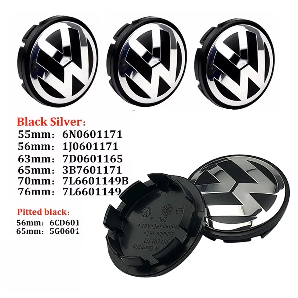 4er Radnabenkappen Set 55 56 60 63 65 70 mm ABS Aluminium