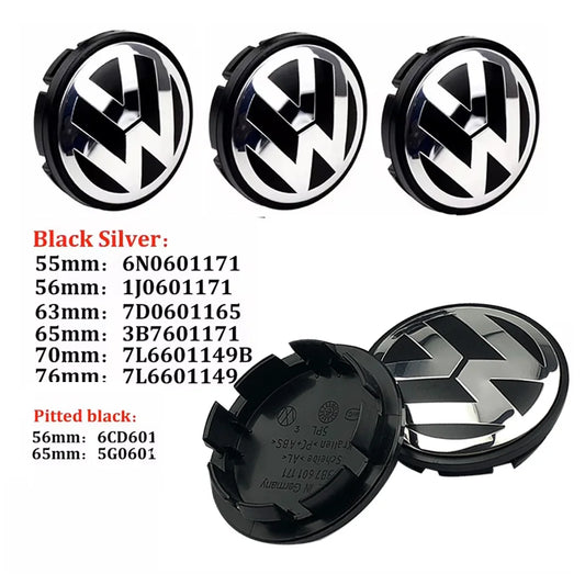 4er Radnabenkappen Set 55 56 60 63 65 70 mm ABS Aluminium
