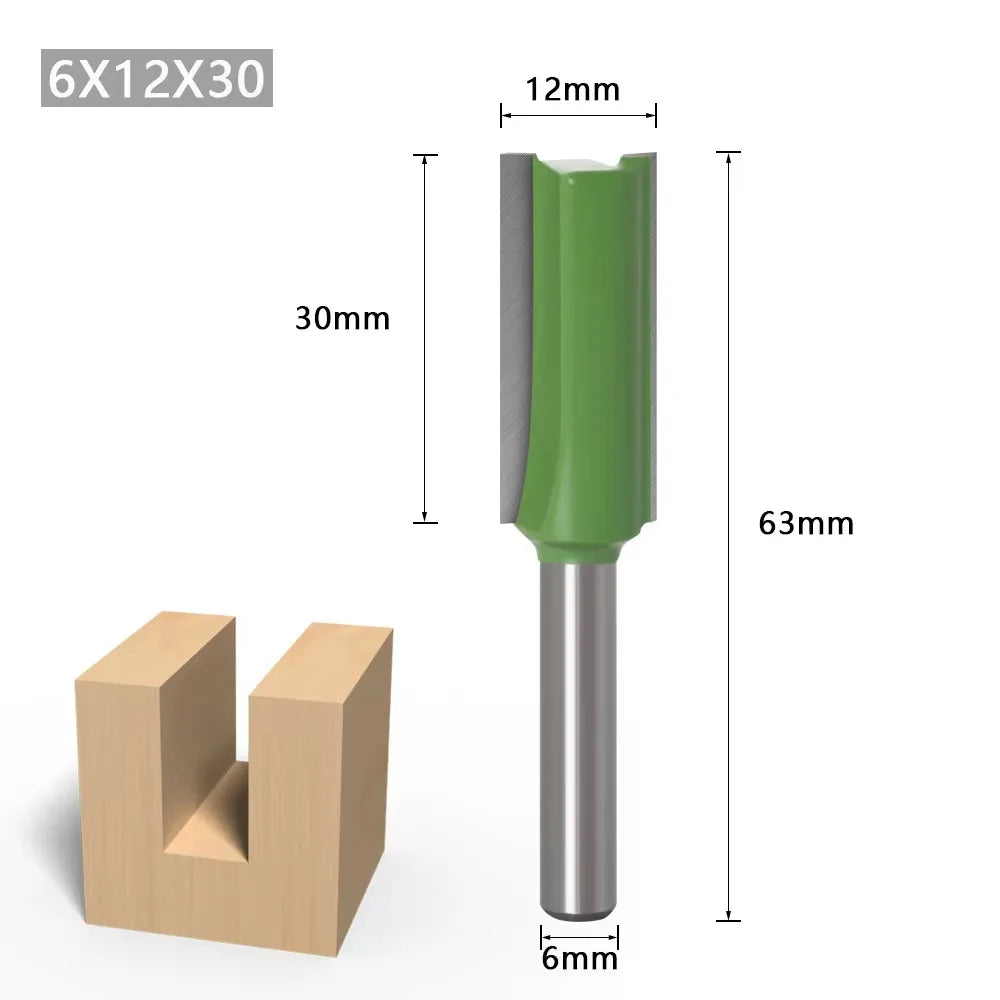 Doppel-Flöte Fräser mit 6mm Schaft für Holzbearbeitung vielseitig einsetzbar