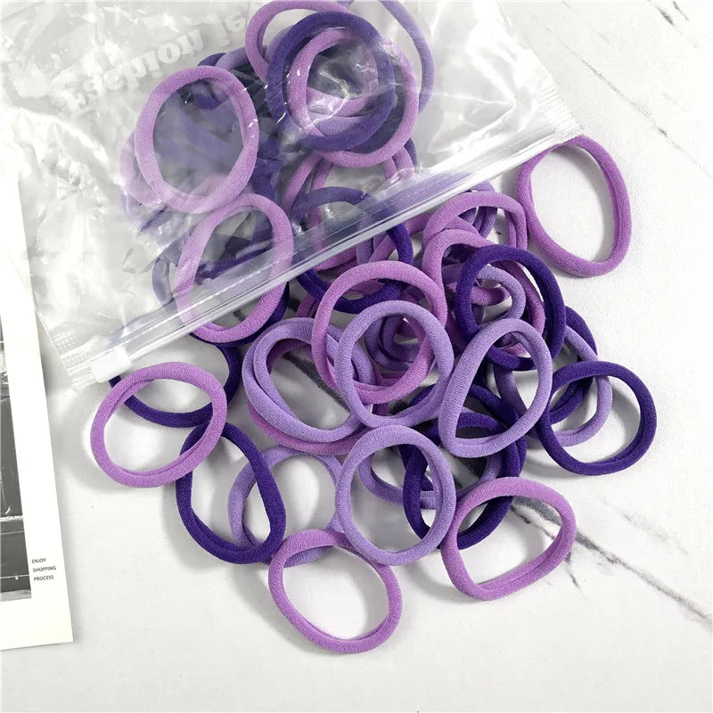 20/50 Teile/satz Haarbänder für Frauen Mädchen Grundlegende Haar Gummi Krawatten Seile 4 cm Einfache Elastische Stirnband Haar Zubehör pferdeschwanz Halter - Yabubest - Home & More