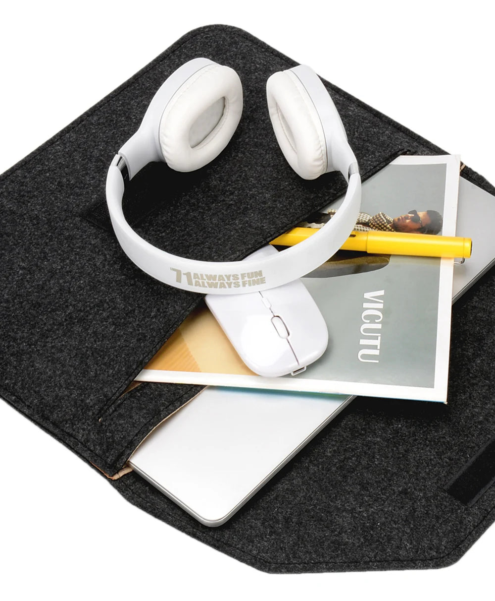 Wollfilz Laptoptasche in verschiedenen Größen mit praktischem Zubehör-Yabubestshop