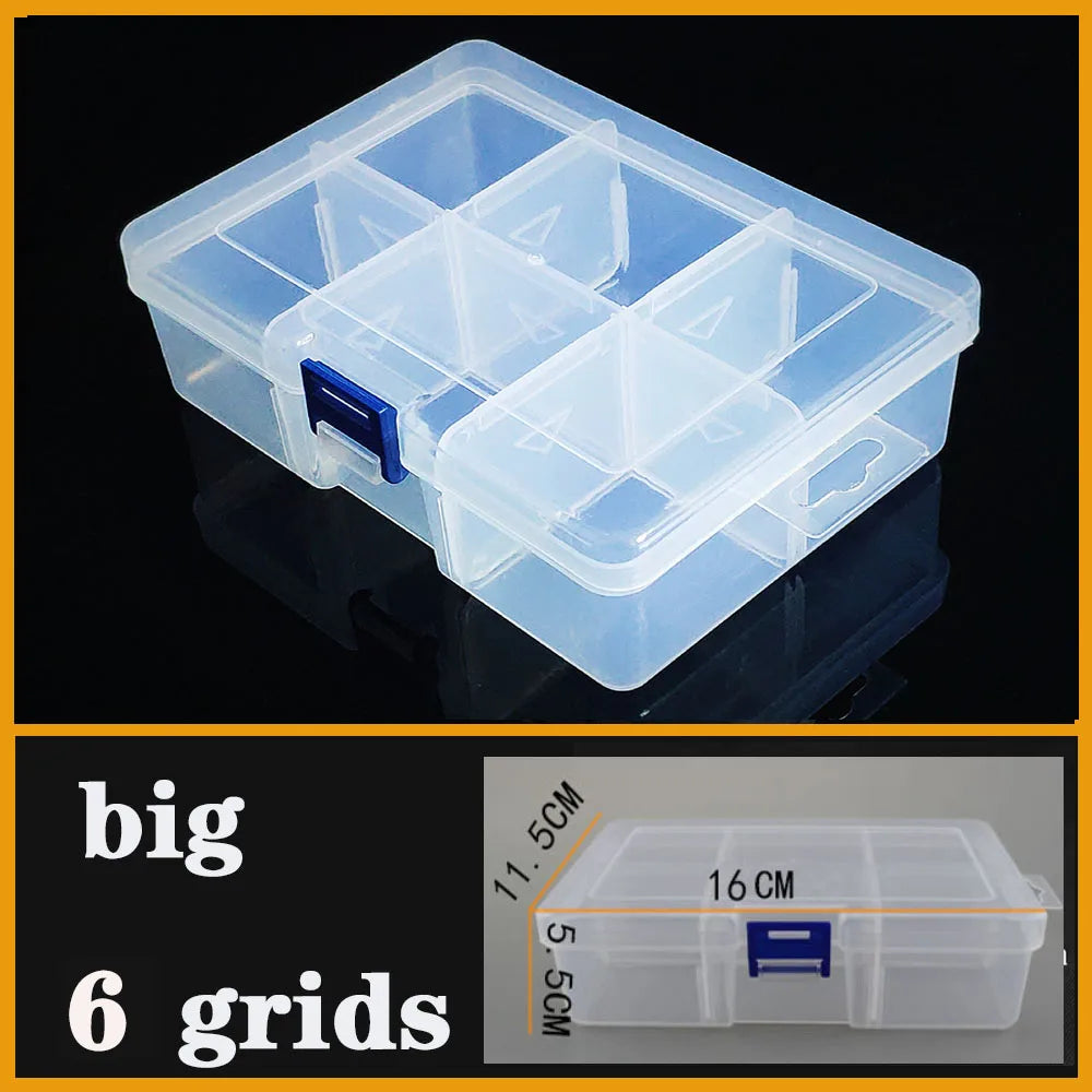 Vielseitiger transparenter Organizer für Kleinteile: Schmuck, Werkzeug, Büro